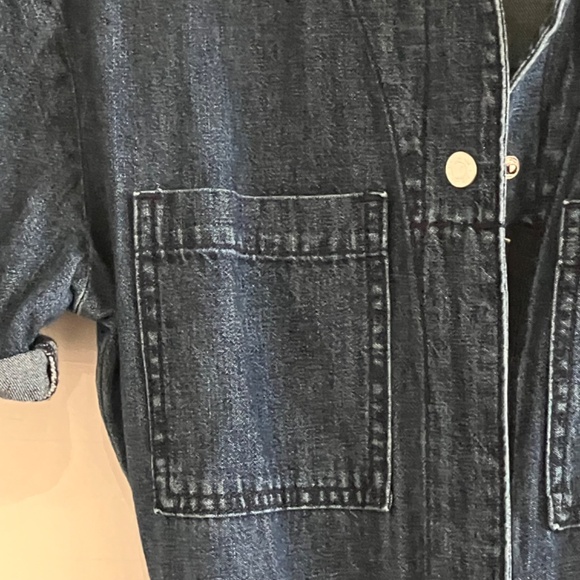 Gap denim short sleeve jumpsuit - Picture 8 of 11